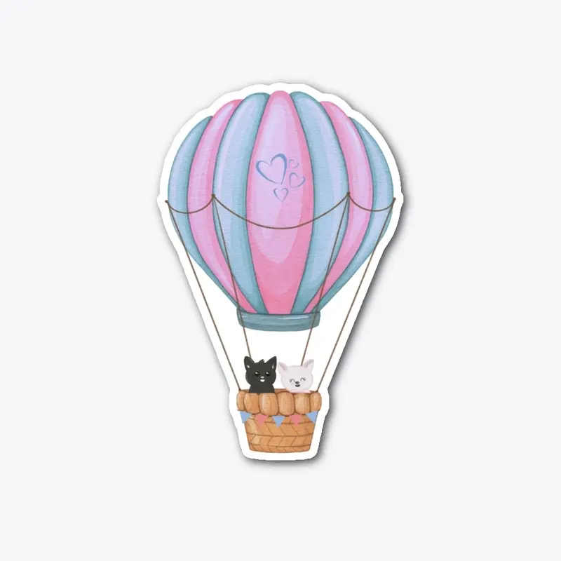 Kawaii cats aerostatic balloon Artistic