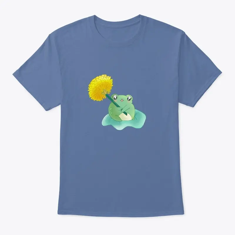 Kawaii frog with dandelion Artistic Cute