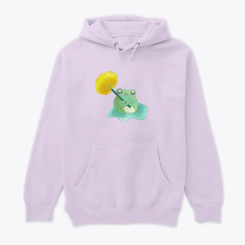 Kawaii frog with dandelion Artistic Cute